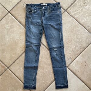 NWoT Levi's Skinny Jeans Distressed Hem Girl’s 14 Reg Adjustable Waist